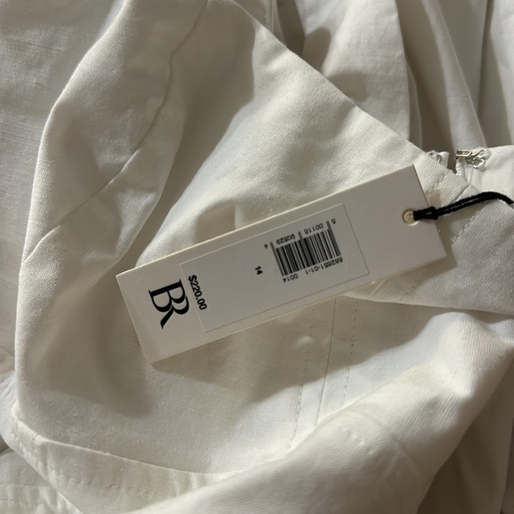 NWT! Banana Republic White Natalia Square-Neck Midi Dress - Size 14♟️ - Picture 7 of 9